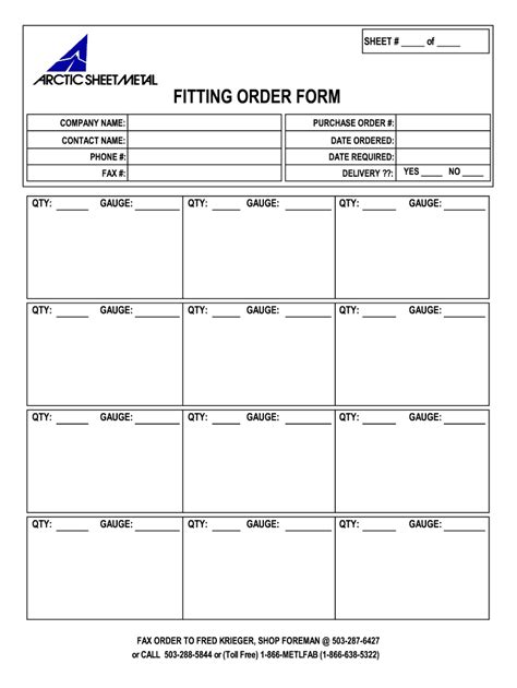 sheet metal fitting order form|MBCI Metal Panels Ordering Forms .